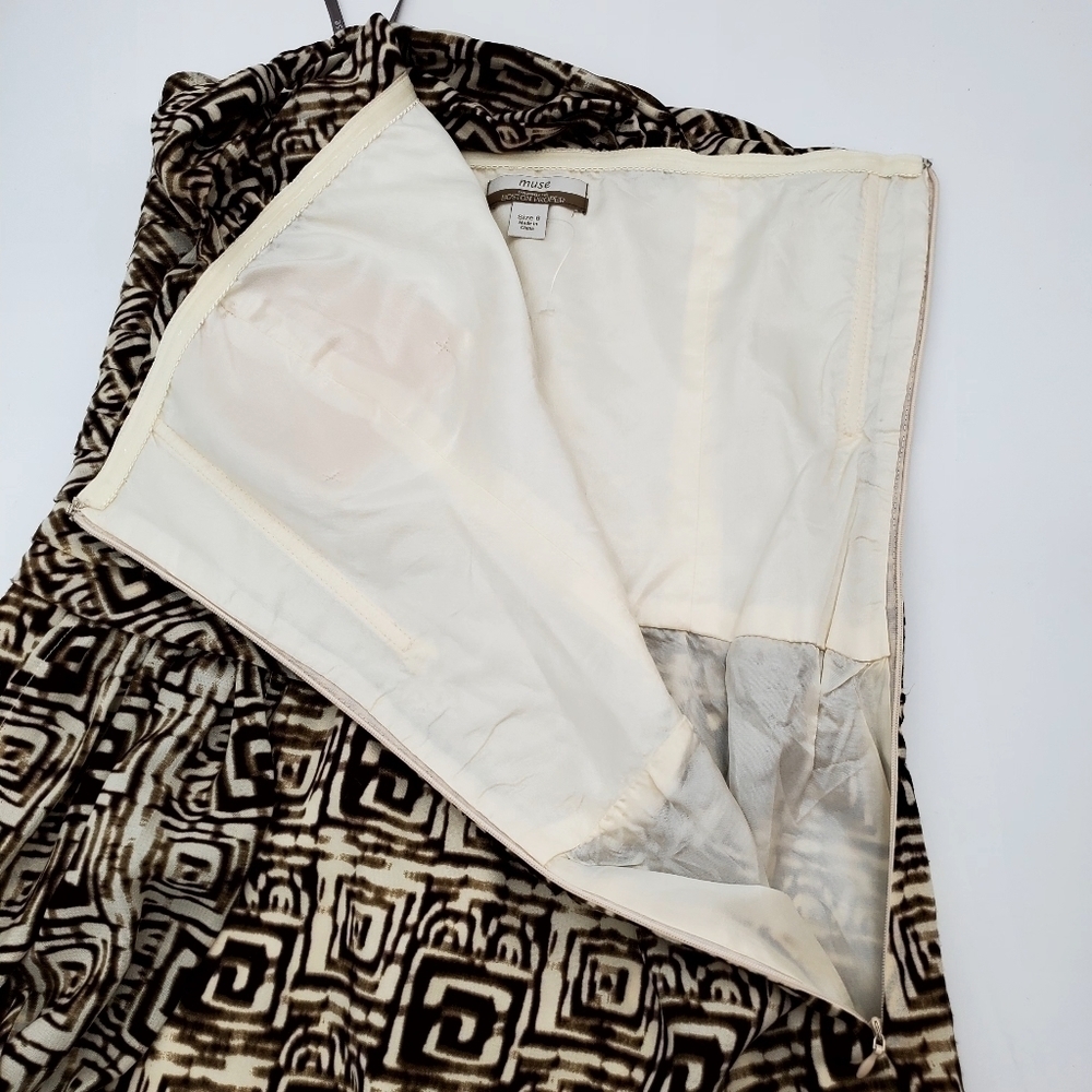 Muse Boston Proper Tribal Print One Shoulder Fringe Dress - Picture 7 of 11